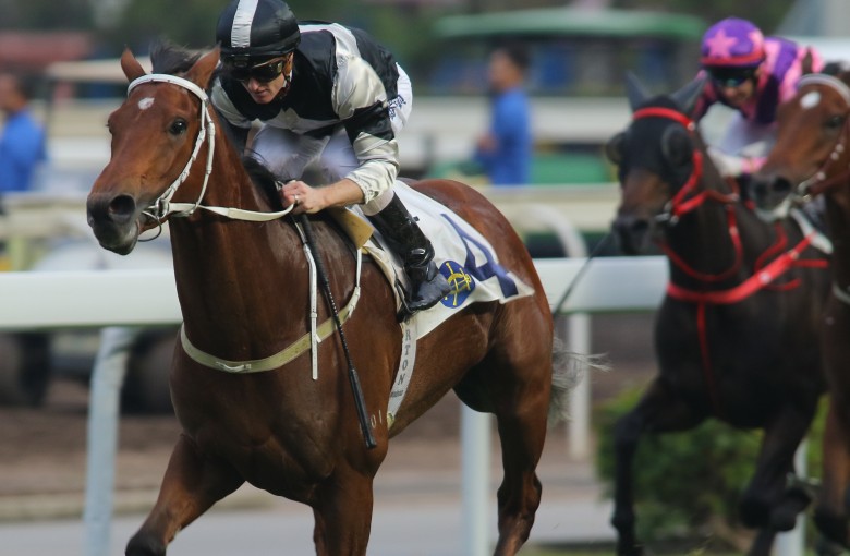 Exultant wins in Class Two on December 23. Photos: Kenneth Chan.