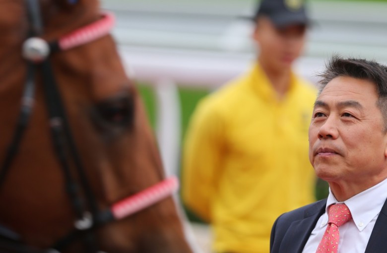 Race 8, Ricky Yiu Poon-fai, his horse Blizzard ridden by Joao Moreira won the Chinese Club Challenge Cup(Hong Kong Group 3, 1400m) at Sha Tin. 01JAN17