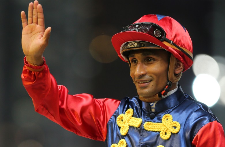 Karis Teetan celebrates a winner. Photos: Kenneth Chan