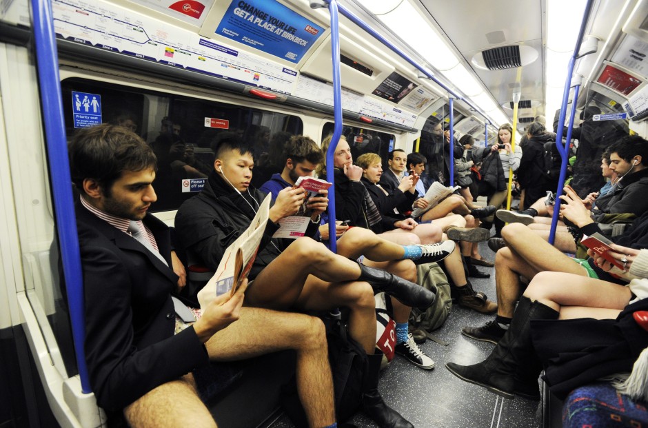 No Trousers Tube Ride 2023 Londoners ditch their pants as bizarre  tradition returns