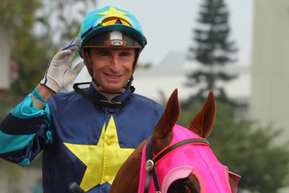 Gerald Mosse is a happy man after breaking his unwanted streak on Leo's Pride. Photo: Kenneth Chan