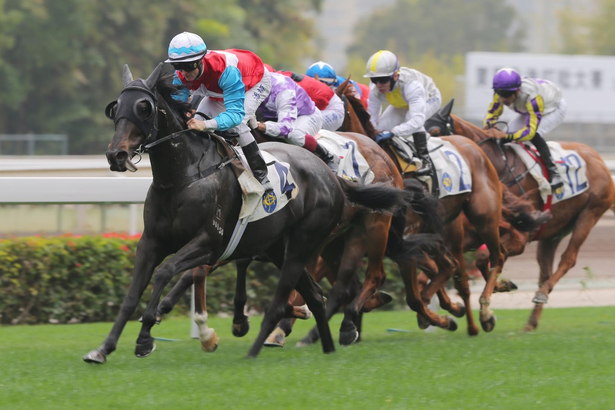 Bernard's Choice (Zac Purton) hits the line to complete the Australian rider's double. Photos: Kenneth Chan