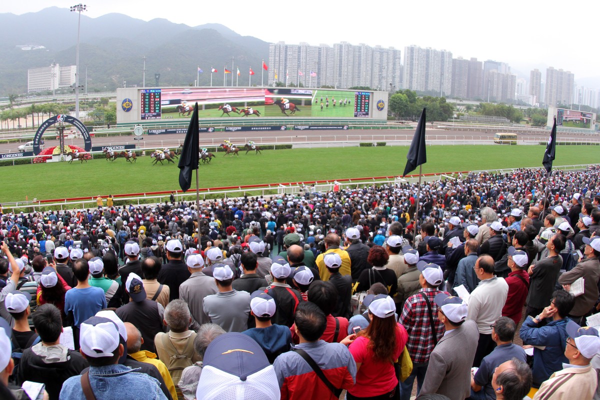 The crowd flocked to Sha Tin early, with standing room hard to come by from race three.