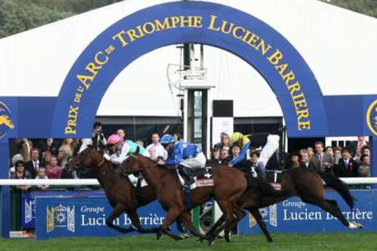 The Japanese have had a long and painful relationship with the Prix de l'Arc de Triomphe, including Deep Impact's third in 2006 behind Rail Link - a race in which the champion was eventually disqualified anyway. Photo: EPA