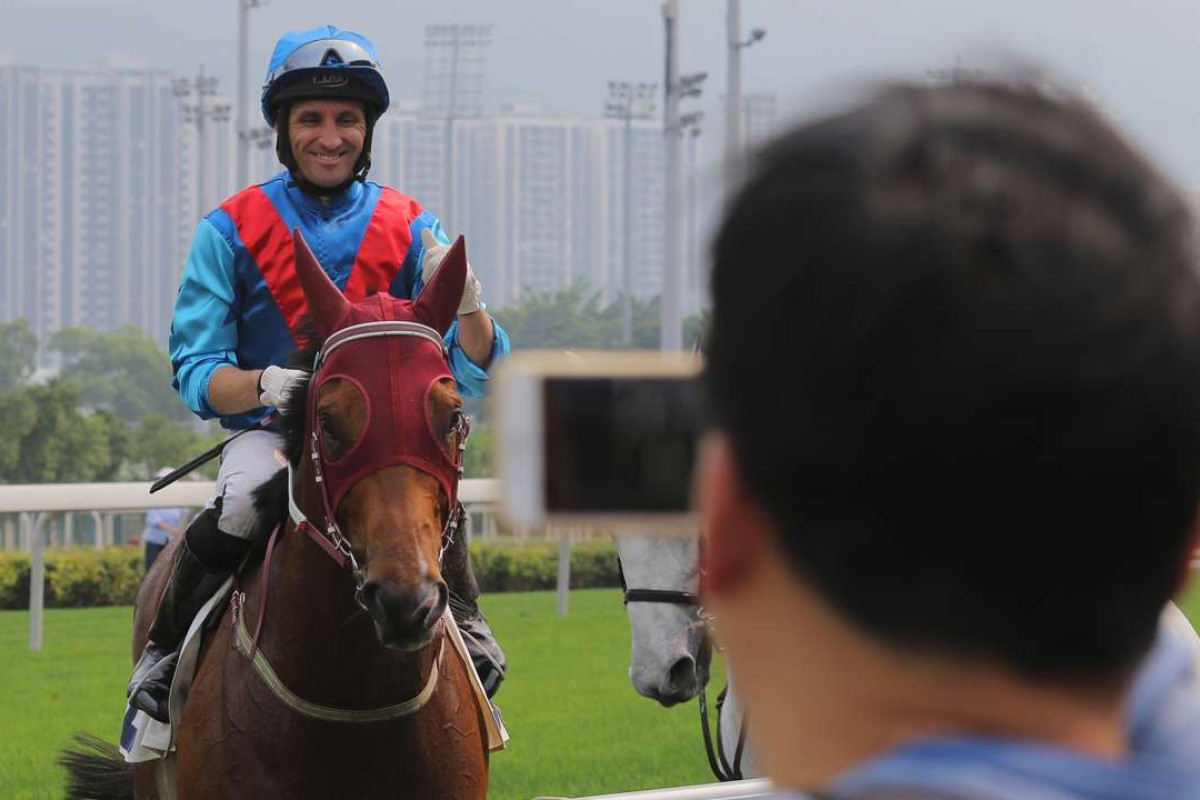 Neil Callan returns on Invincible Dragon after the French import shocked to win on debut. Photo: Kenneth Chan