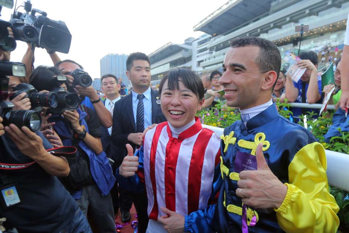 Kei Chiong won the Tony Cruz Award and Joao Moreira won the Champion Jockey 2016. Photos: Kenneth Chan