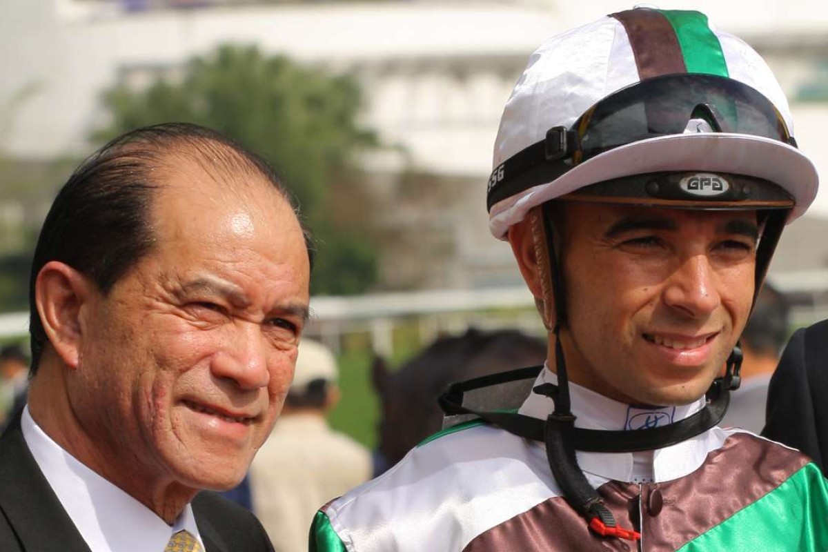 Derek Cruz and Joao Moreira after Sledge Hammer’s win at Sha Tin. Photos: Kenneth Chan