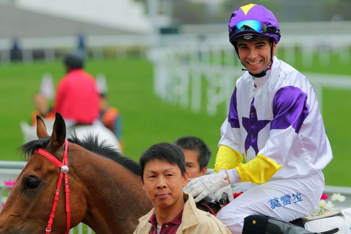 Joao Moreira will take the ride on Super Turbo for David Hall on Wednesday night at Happy Valley. Photos: Kenneth Chan
