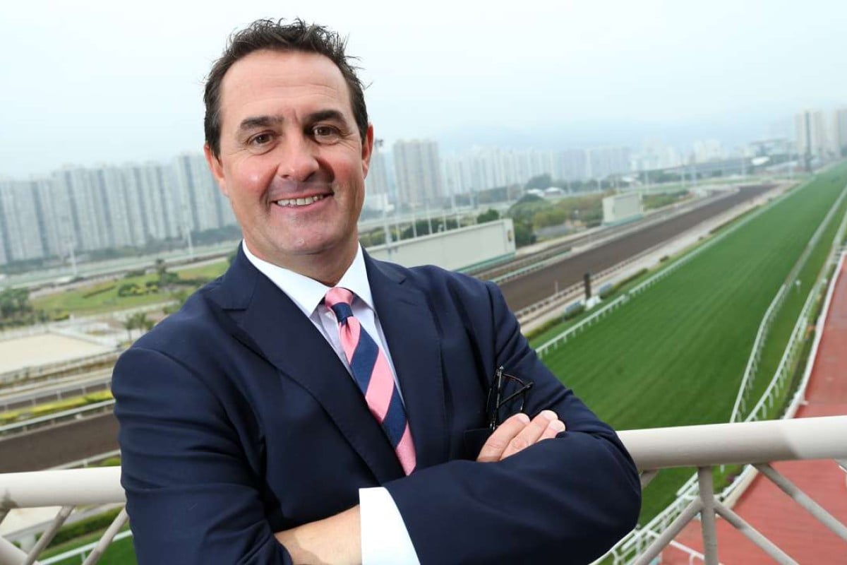 New trainer Michael Freedman poses for the cameras at Sha Tin on Friday. Photos: Kenneth Chan