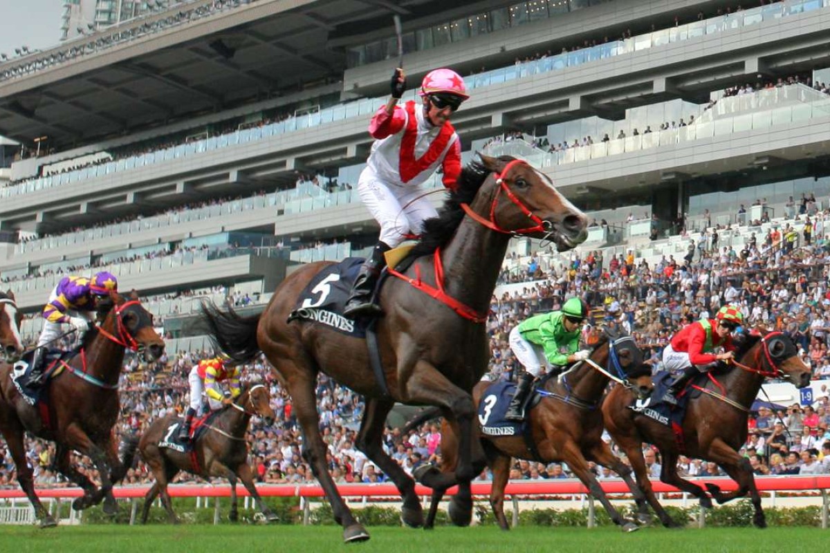 Secret Weapon wins the Group Two Jockey Club Cup in November. Photos: Kenneth Chan