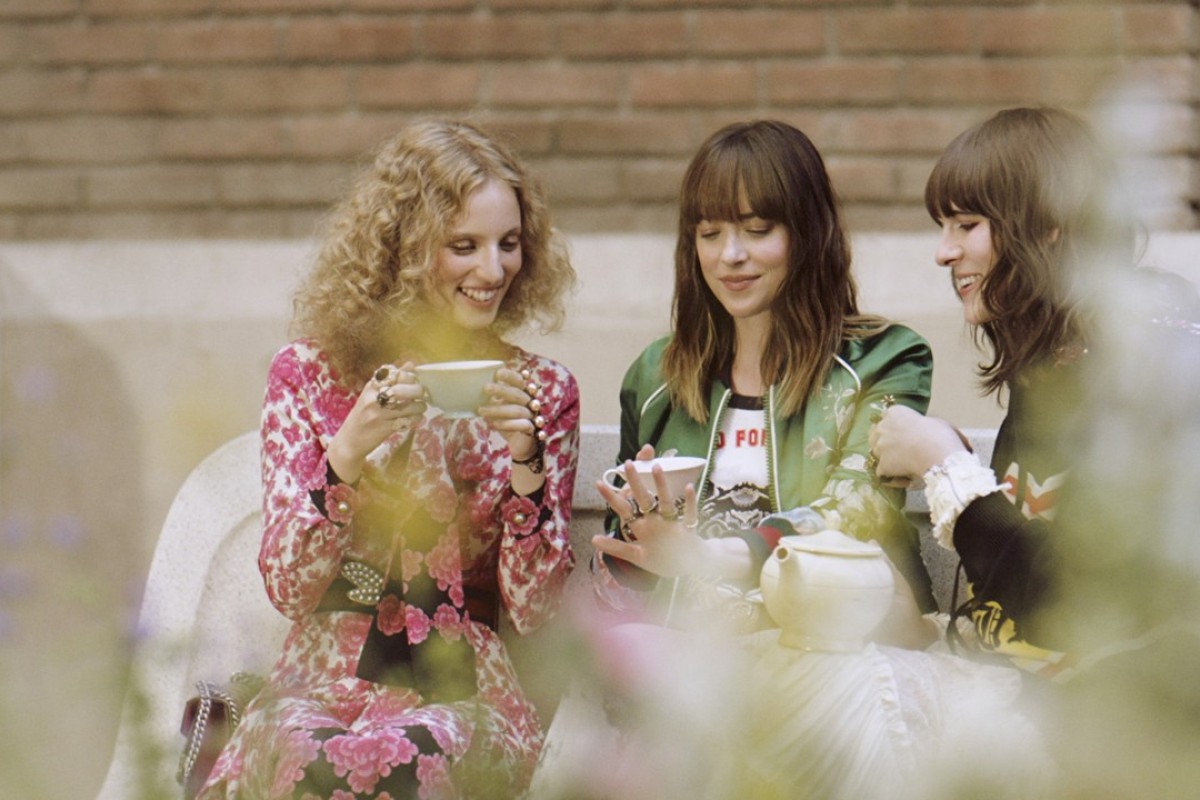 Gucci Bloom campaign with Petra Collins, Dakota Johnson and Hari Nef