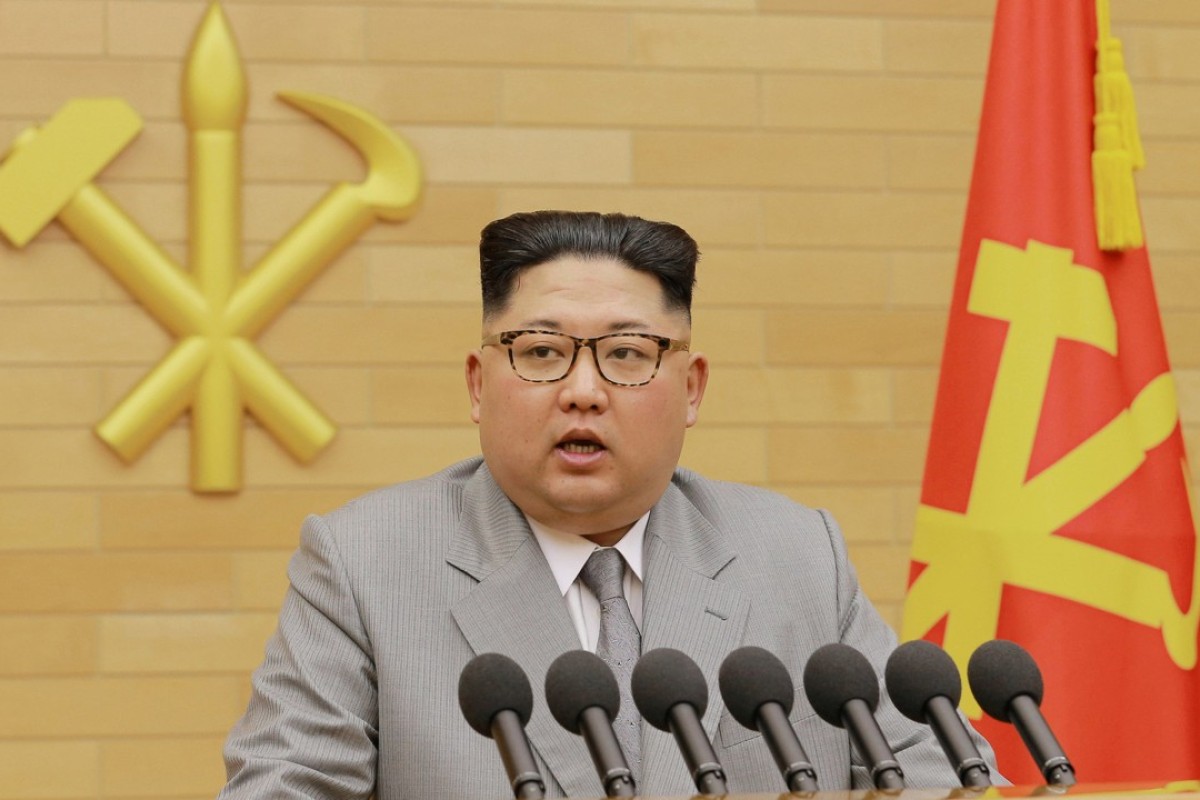Kim Jong-un condemned the United States while offering an olive branch to South Korea in a New Year’s address. Photo: Reuters