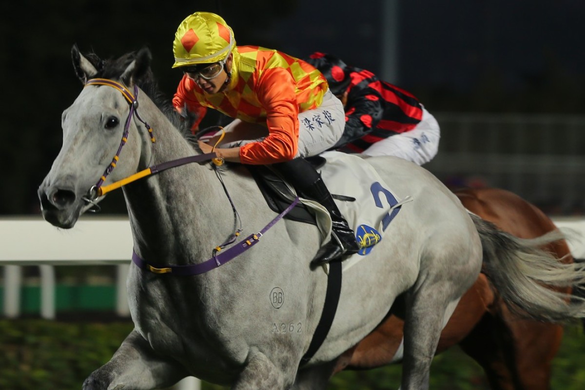 Derek Leung guides Pingwu Spark to victory at Sha Tin in December. Photos: Kenneth Chan