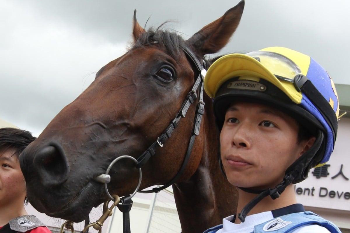 Victor Wong (right) will join the Hong Kong jockey ranks in March. Photo: Kenneth Chan