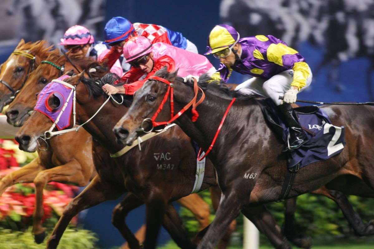 Joao Moreira and Noble Deluxe dive to nab Chancellor and Zac Purton right on the line in the 2012 IJC at Happy Valley. Photos: Kenneth Chan.