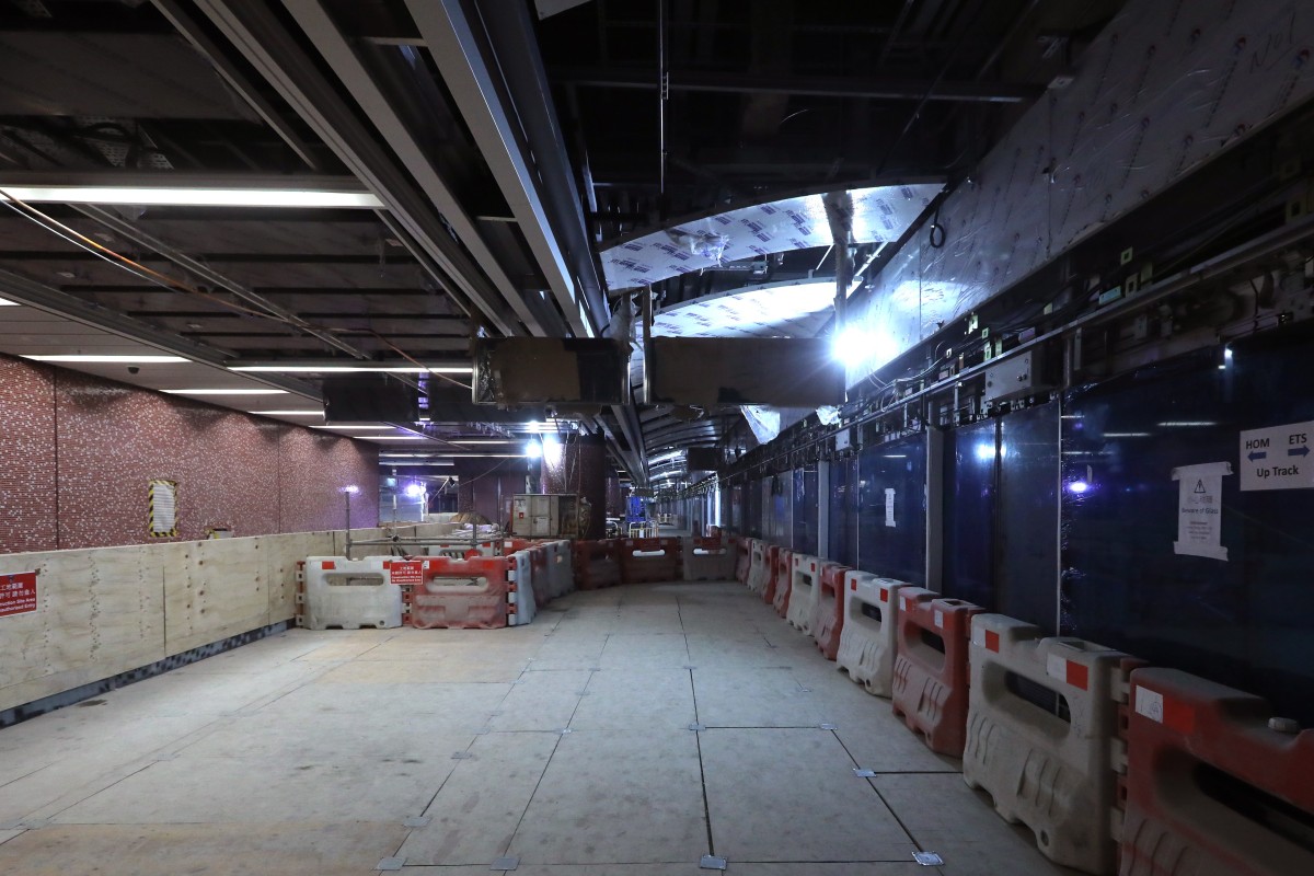 Hung Hom station is undergoing modifications to service the Sha Tin-Central link. Photo: Sam Tsang