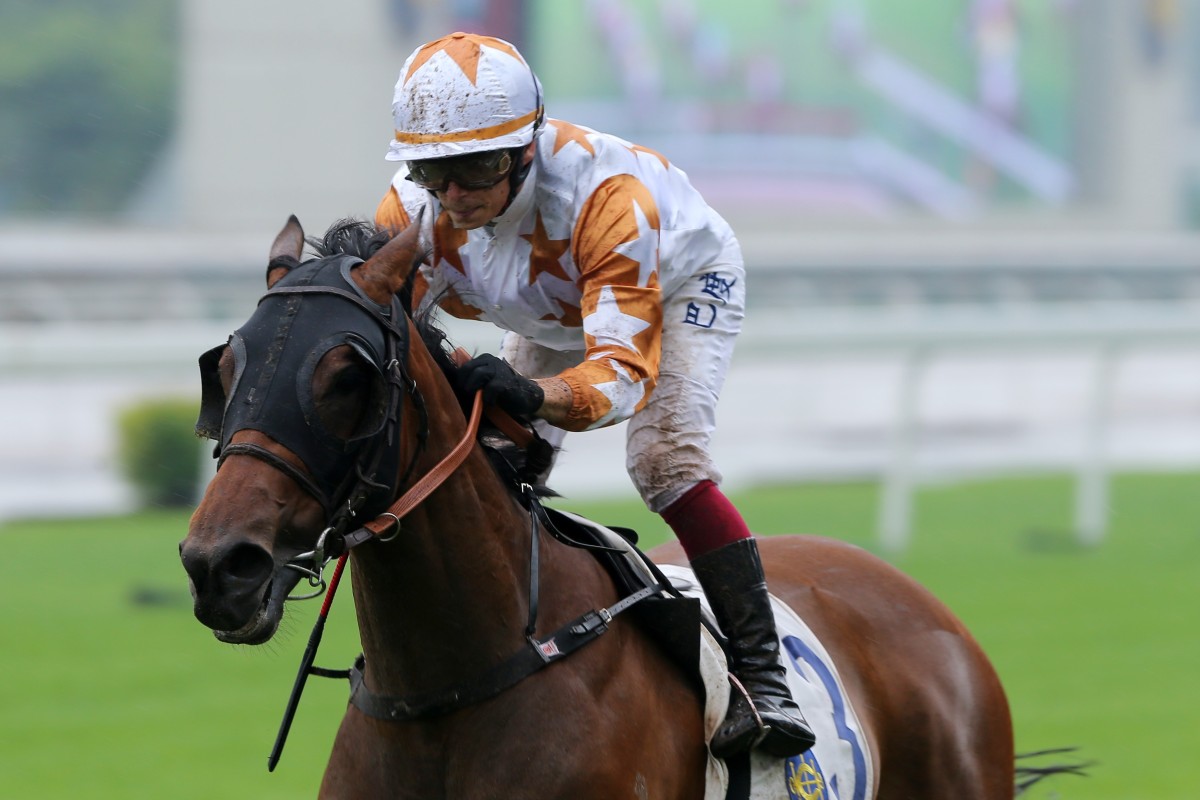 Alexis Badel steers Wishful Thinker to victory down the Sha Tin straight. Photos: Kenneth Chan