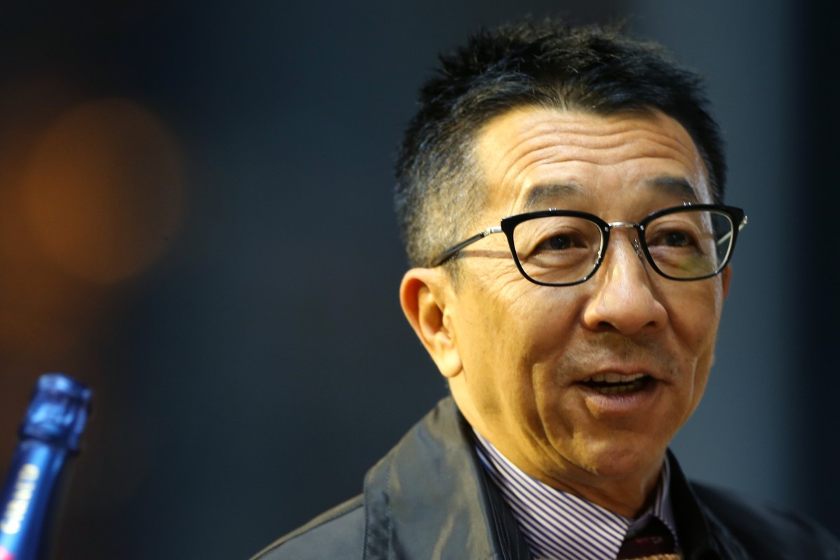 Trainer Me Tsui celebrates Telecom Brothers’ win at Happy Valley earlier this season. Photos: Kenneth Chan