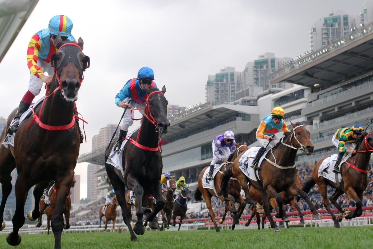 Frankie Lor’s three runners storm home in the Hong Kong Classic Cup (1,800m) last start. Photos: Kenneth Chan